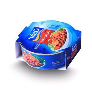 کنسرو ماهی تون با لوبیا در سس گوجه فرنگی تحفه 230 گرم