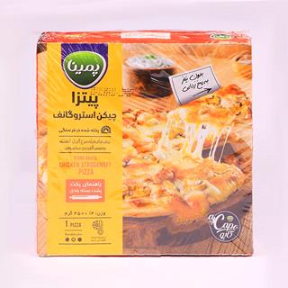پیتزا نیمه آماده گوشت مرغ و قارچ (چیکن استراگاتوف) 450 گرم پمینا